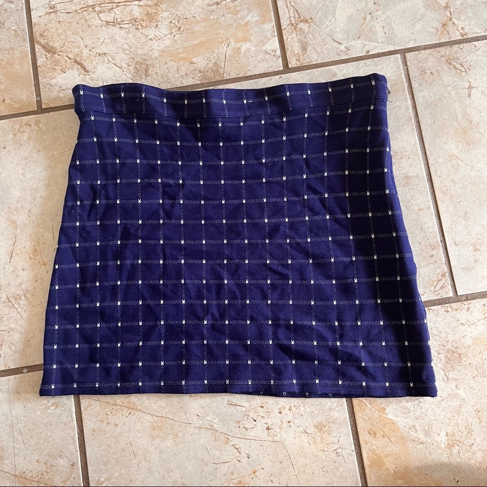 Blue mini skirt